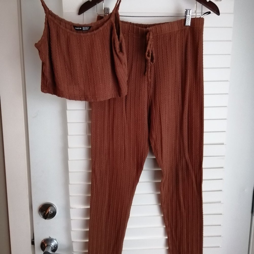 Brown Loungewear Matching Set